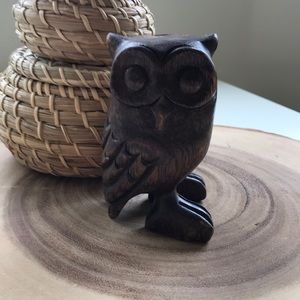 Wooden Owl figurine